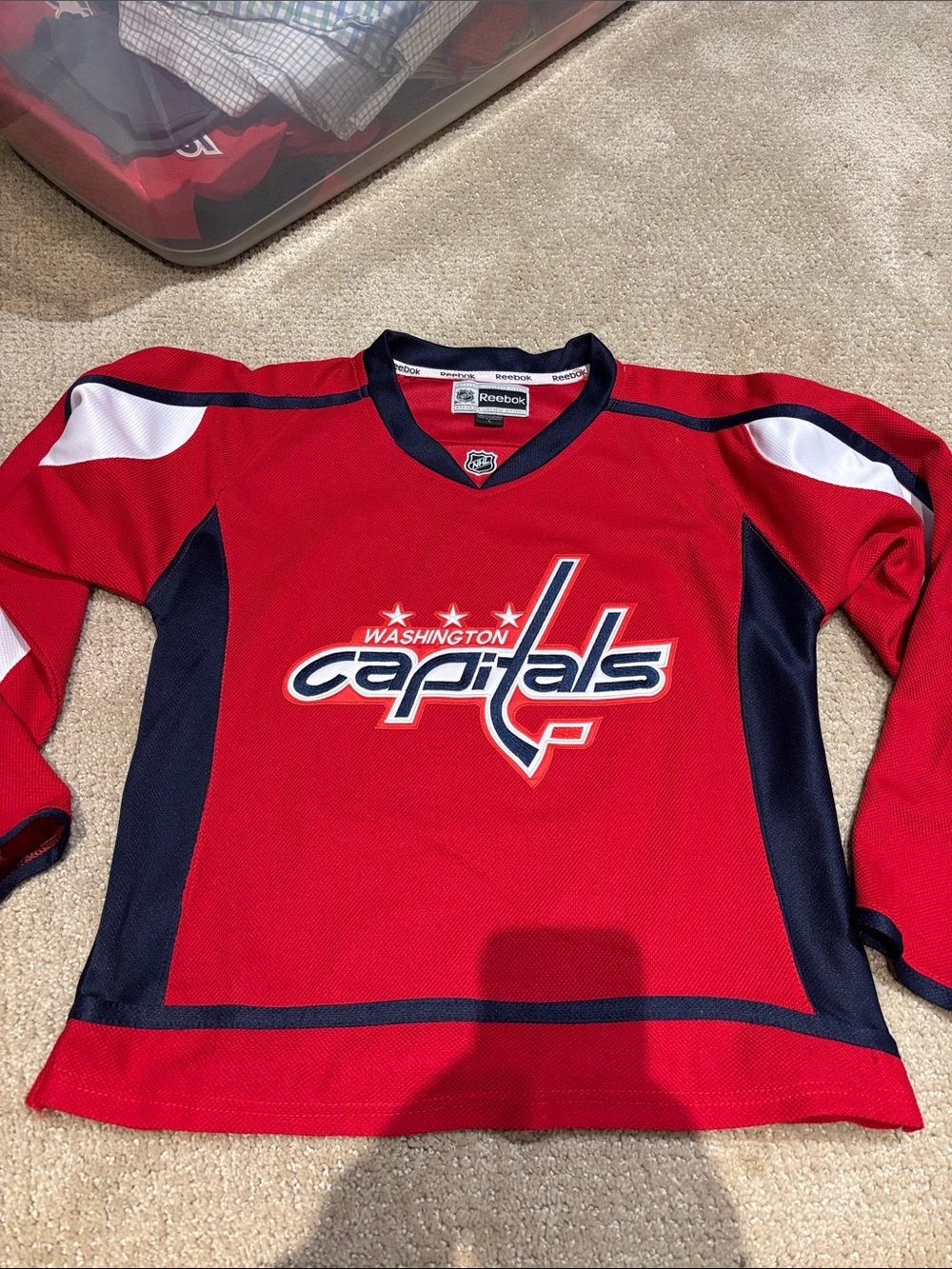 Reebok Washington Capitals Kids Red & Navy Hockey Jersey